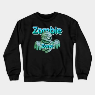 zombie zone Zombie-Proof: Your Brains Are Secure - Sarcastic Halloween Humor Crewneck Sweatshirt